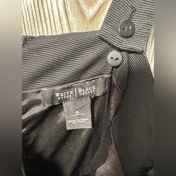 WHBM Peplum Waist Little Black Dress Sz 6 - Picture 3 of 6